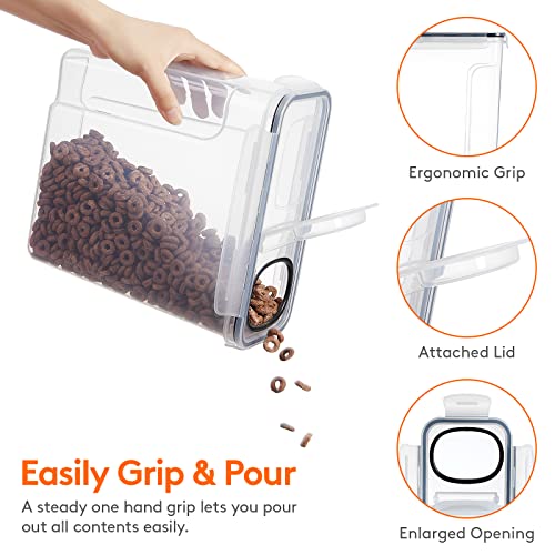 Lifewit 5.5L Cereal Containers with Flip-Top Lids, 4pcs Airtight Food Storage Canister Set D8796