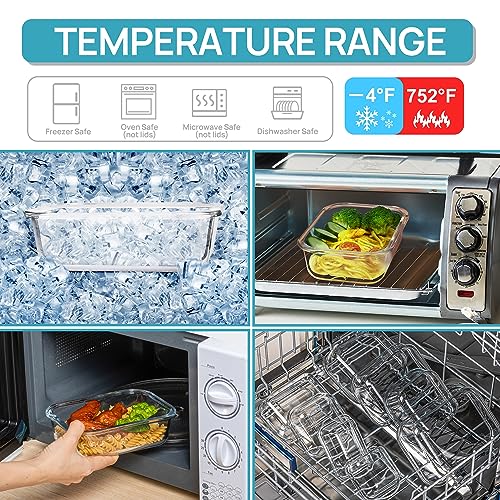 Vtopmart 15 Pack Glass Food Storage Containers with Airtight Lids O2608