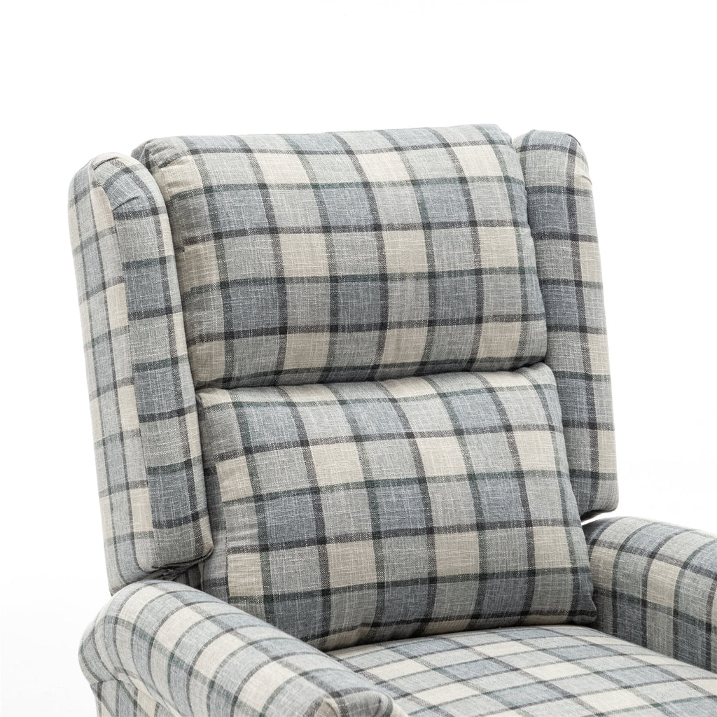 Swivel Rocker Recliner Chair with Padded Seat, Green E134