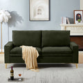 HUTWIFE 78-inch Mid-Century 2-seat Loveseat Couch, Love Seats Furniture Cotton Linen Fabric and Metal Legs, Small Sofa for Living Room, Bedroom, Apartment Small Spaces