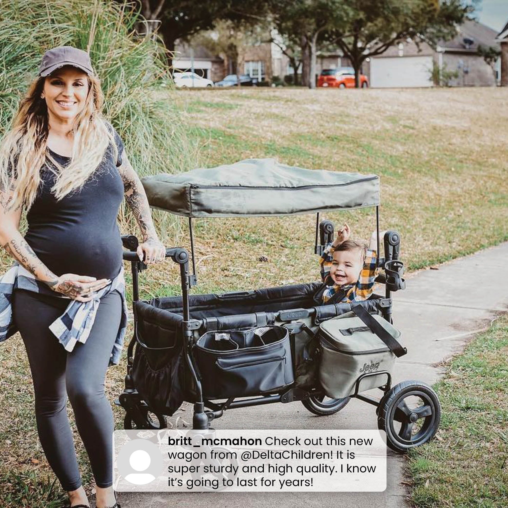 Jeep Deluxe Wrangler Wagon Stroller with Cooler Bag by Delta Children I18408
