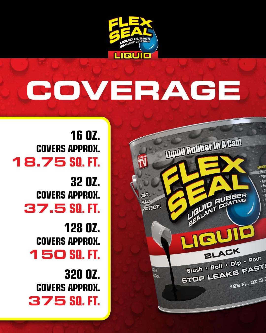 Flex Seal Liquid Rubber Coating Sealant, Waterproof, UV Resistant, 1 Gallon, Clear J41027
