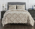 Better Trends Wedding Ring Two Tone 100% Cotton Tufted Chenille Comforter Set for All Ages