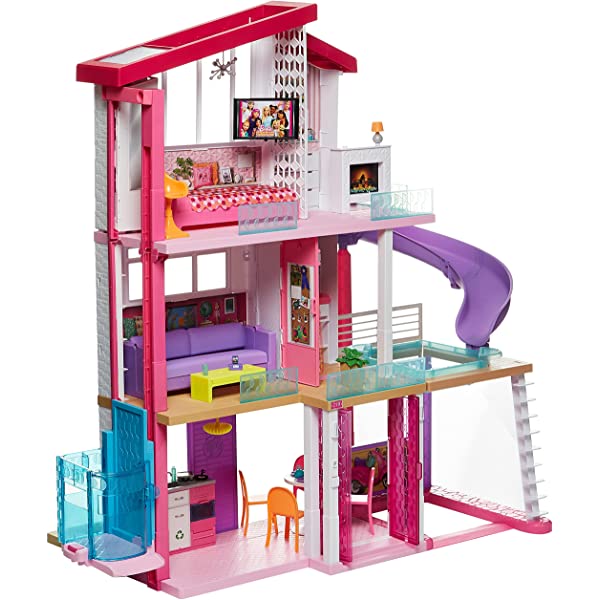 Dollhouse with Elevator, Pool, Slide and 70 Accessories a7