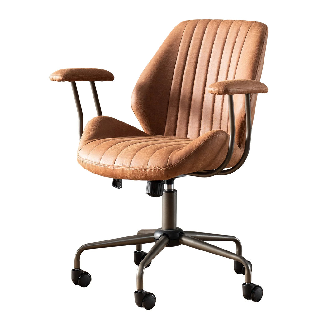 Ovios Ergonomic Office Chair with Lumbar Support, Suede Fabric J4512