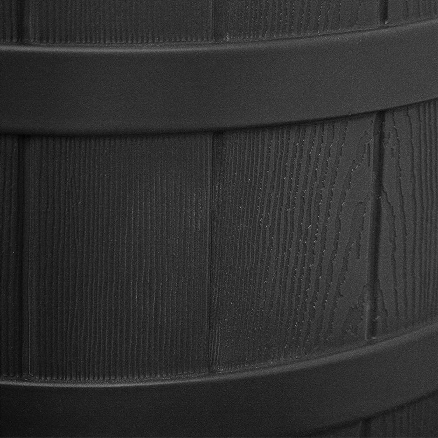 Good Ideas Rain Wizard 40 Gallon Outdoor Rain Barrel with Brass Spigot, Black (2 Pack) O45983