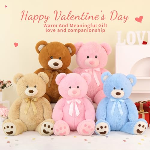 MorisMos 5ft Giant Teddy Bear Stuffed Animal with Footprints M336816