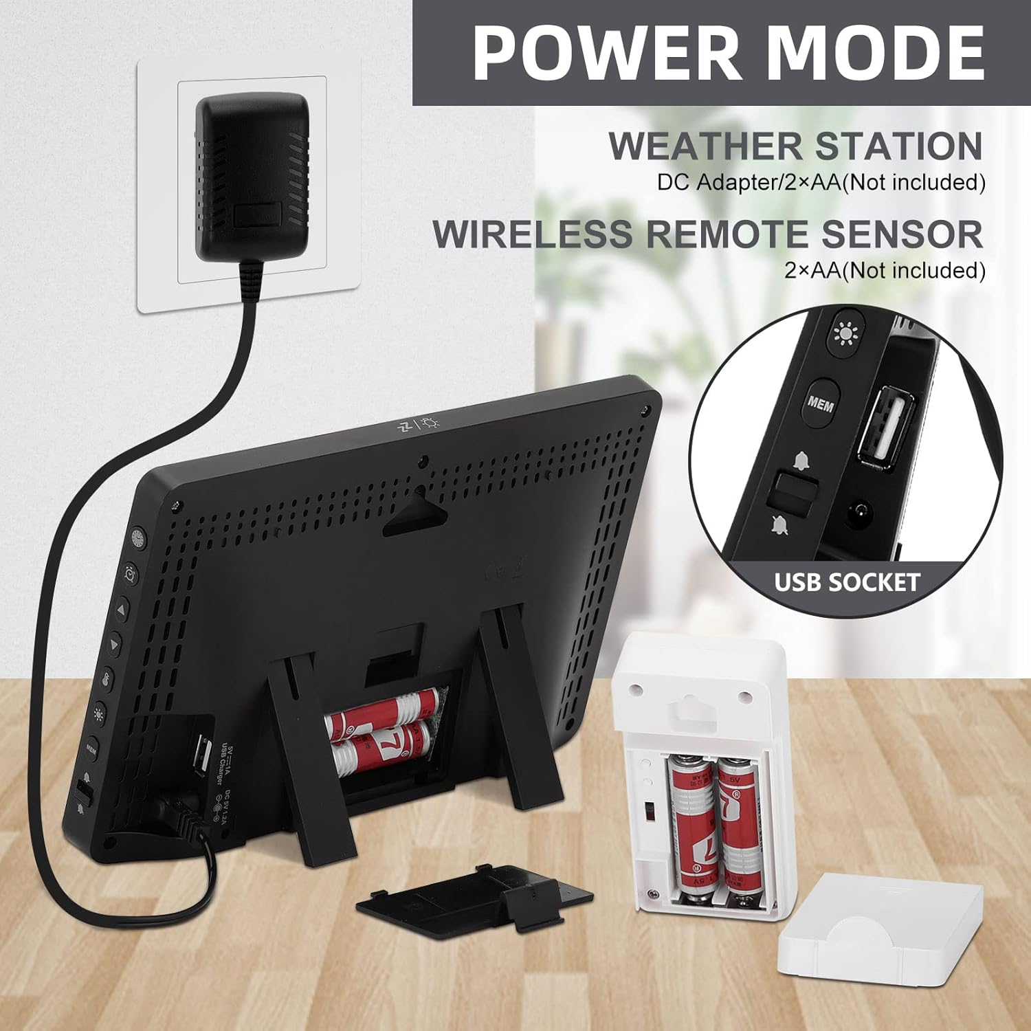 Wireless Indoor Outdoor Weather Station with 3 Remote Sensors and Color Display L200