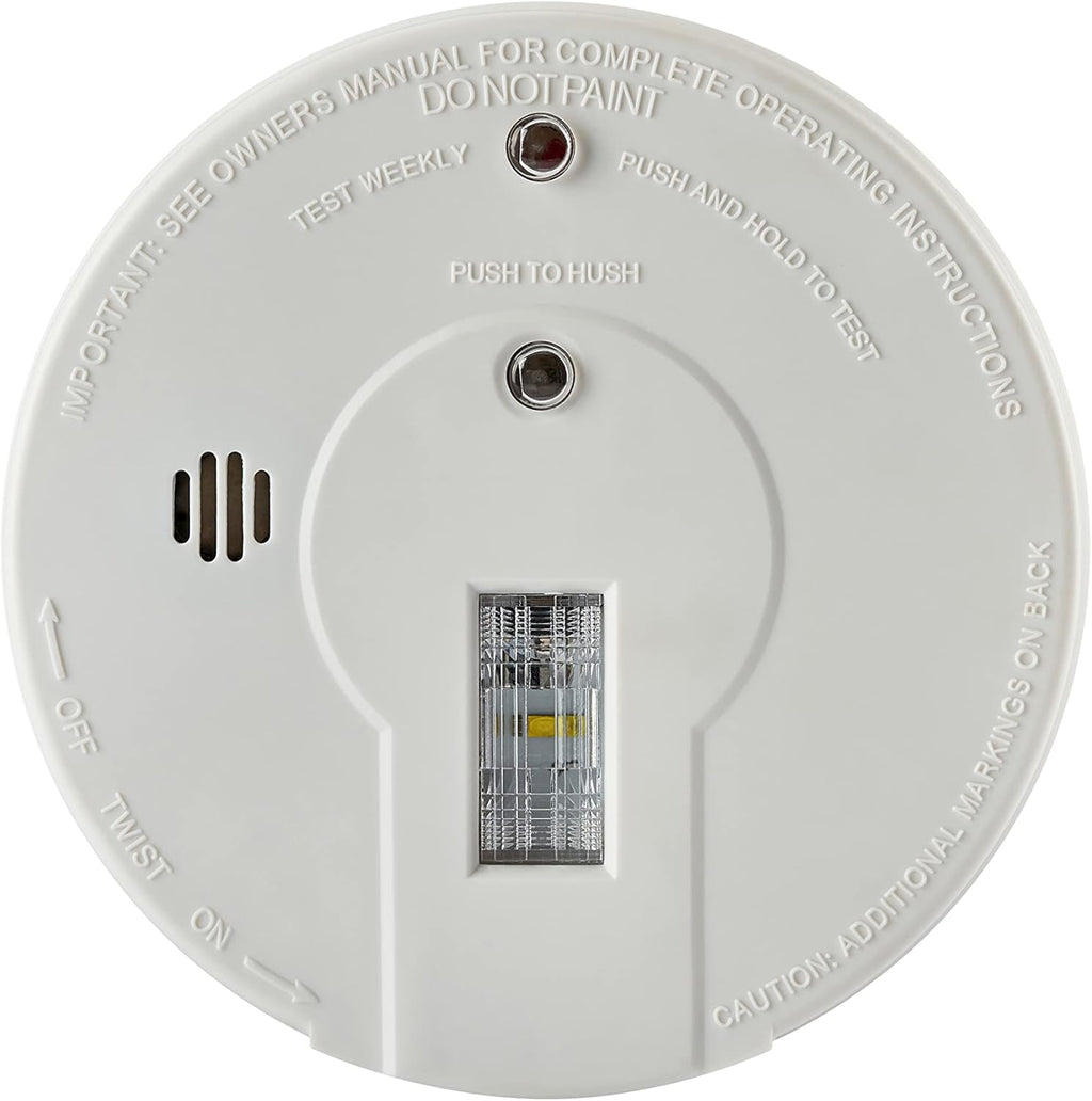 Kidde Smoke Detector with Safety Light for Hearing Impaired, Battery Operated Smoke Alarm, Ideal for Hallways