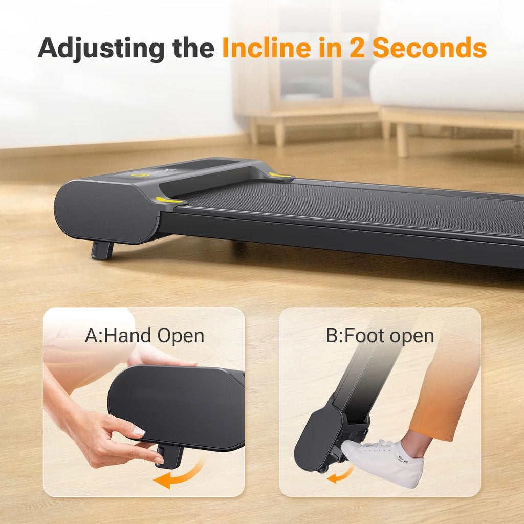Walking Pad with Manual Incline Under Desk Treadmill7q