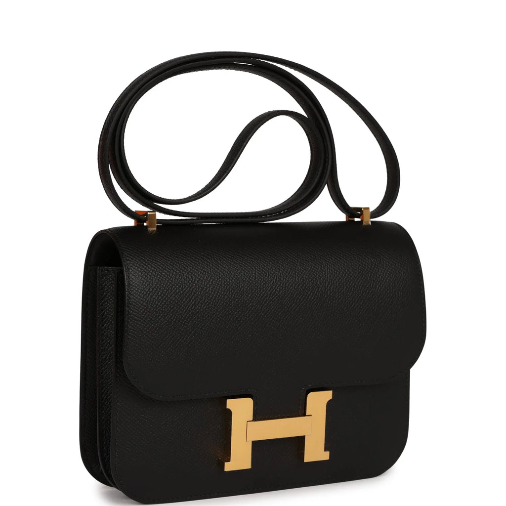 Black Epsom Leather Crossbody Bag k7