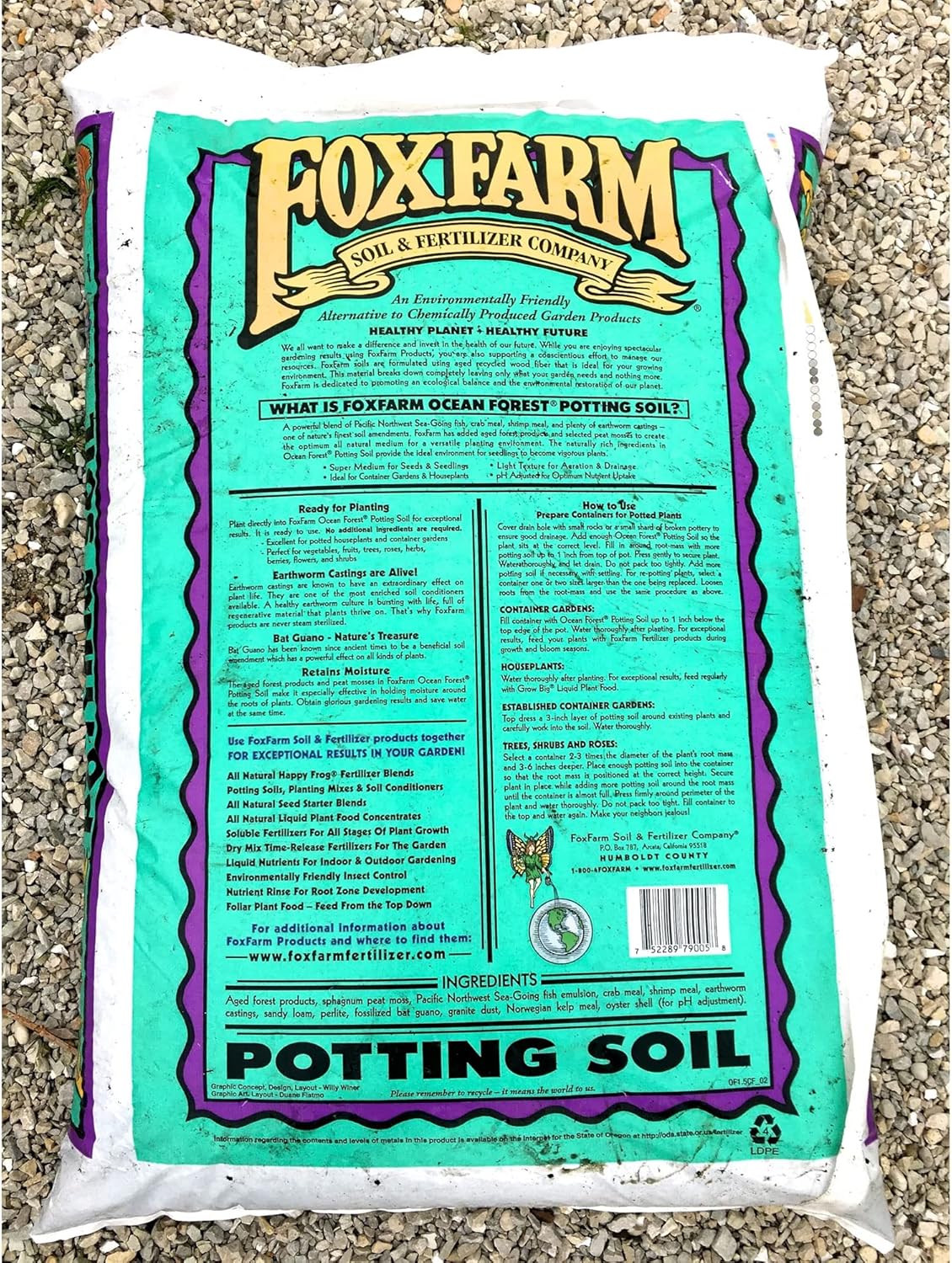 FoxFarm Ocean Forest Organic Potting Soil for Indoor Outdoor Gardens 4 Pack k7