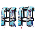 Magicorange 2Pack Automatic Inflatable Life Jacket with Whistle ,Adult Lifejacket Life Vest Preserver PFD for Boating Fishing Sailing Kayaking Surfing Paddling Swimming Adjustable Life Saving Vest - Radiant Selections