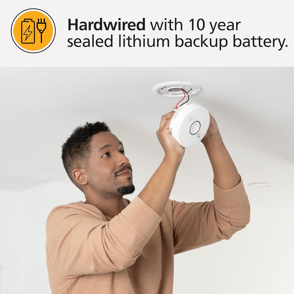 Kidde Smart Smoke & CO Detector with Indoor Air Quality Monitor, WiFi, Hardwired w/Battery Backup J865