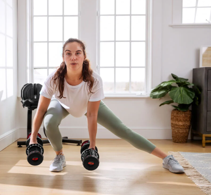 Adjustable dumbbells with stand a7