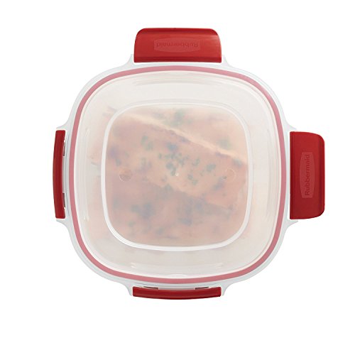 Rubbermaid Easy Find Lids 14-Cup Food Storage Container, Clear with Red Tabs I249