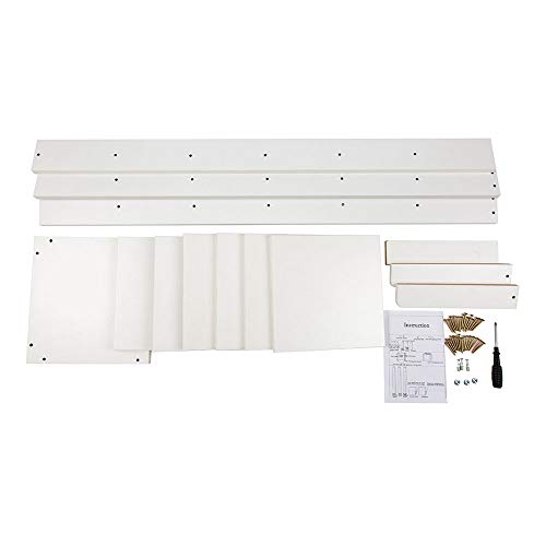 Wooden Shoe Rack 7-Tier Narrow Storage Organizer White O7237
