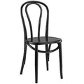 Modern Urban Contemporary Dining Side Chair, Black Wood