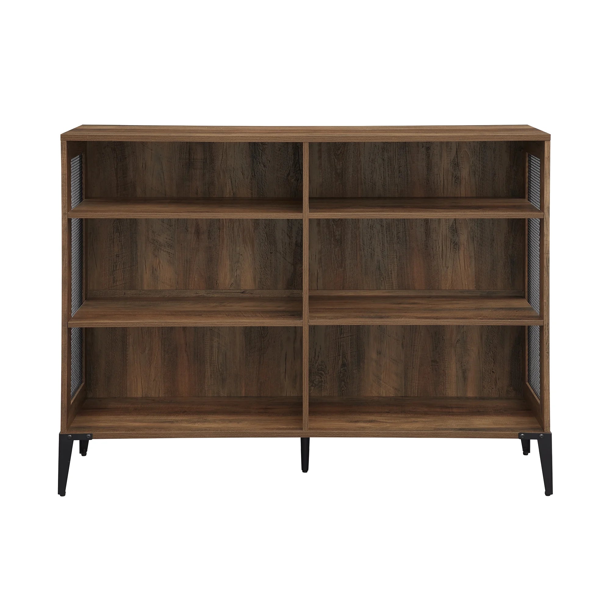 Walker Edison Designs Jeremy 6-Shelf Reclaimed Bookcase Barnwood X8525