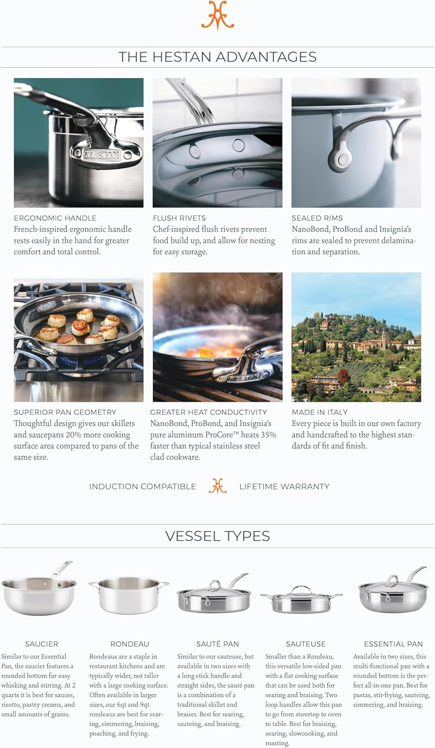 Hestan ProBond 5-Piece Stainless Steel Cookware Set Q67440