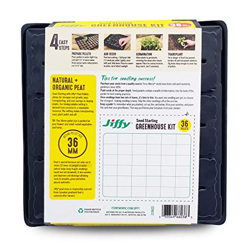 Seed Starting Tray Kit 36 Cell Peat Pellets 3 Pack a7