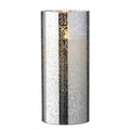 Liown 19753 - 8x22 Silver Mercury Glass Wax LED Pillar Candle with Timer