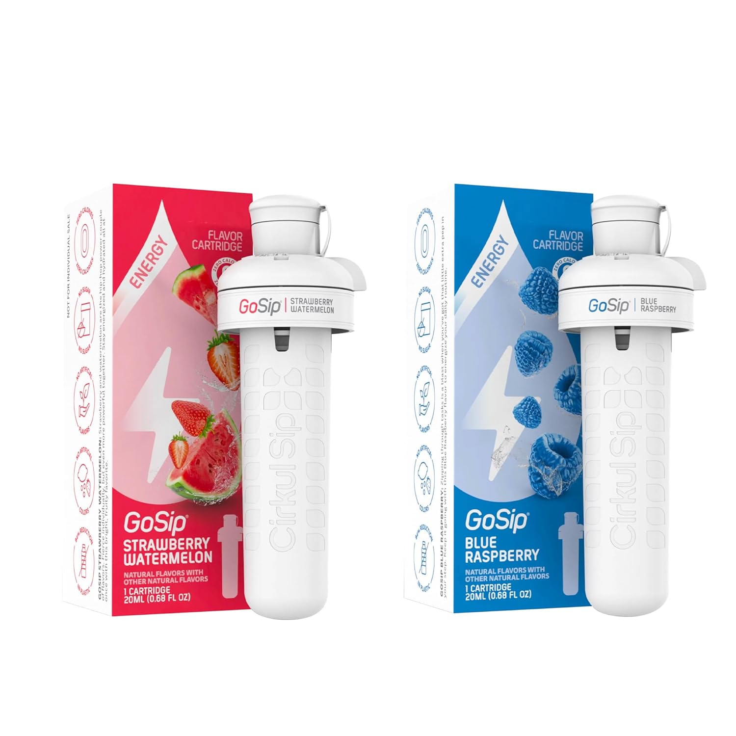 Cirkul Hydrate Flavor GoSip, LifeSip, and Fit Sip Assorted Pack - 6 Random Cartridges I29591