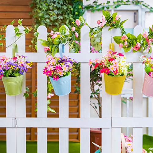 Metal Hanging Flower Pots for Garden Balcony Decor a7k