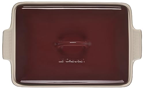 Le Creuset Stoneware Heritage Covered Rectangular Casserole, 4 qt., Rhone V7947