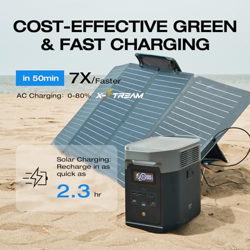EF ECOFLOW Solar Generator DELTA2 with 220W Solar Panel, Portable Power Station Z81983
