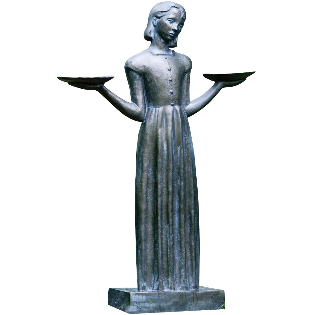 Potina Outdoor Garden Sculpture - Savannah's Bird Girl Statue (Large - 37")