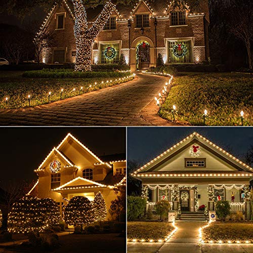 Faceted C5 LED String Lights 100ct 33ft Cool White a7