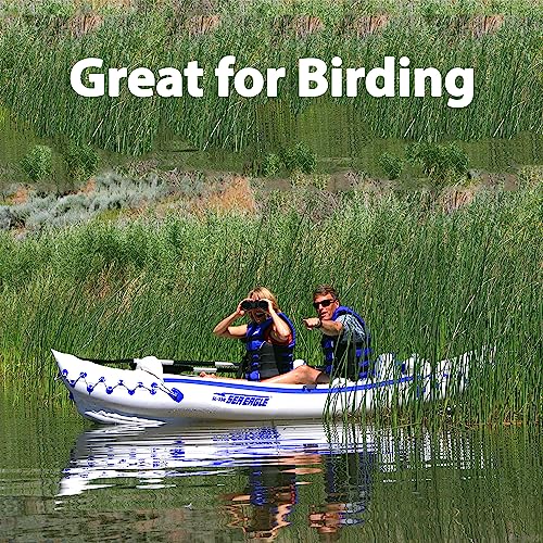 Sea Eagle SE330 Two Person Inflatable Sport Kayak with Seats, Paddles, Bag and Electric Pump J1301