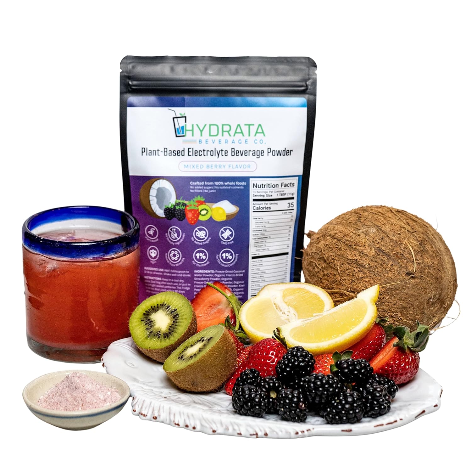 Electrolyte Beverage Powder Mixed Berry 16 Serving Pouch a7