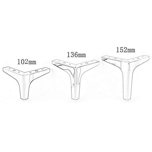 zwhw Iron Furniture Feet Triangular Sofa Legs with Screws, 4 Pack, 500kg Load, 4.5 Inch T441