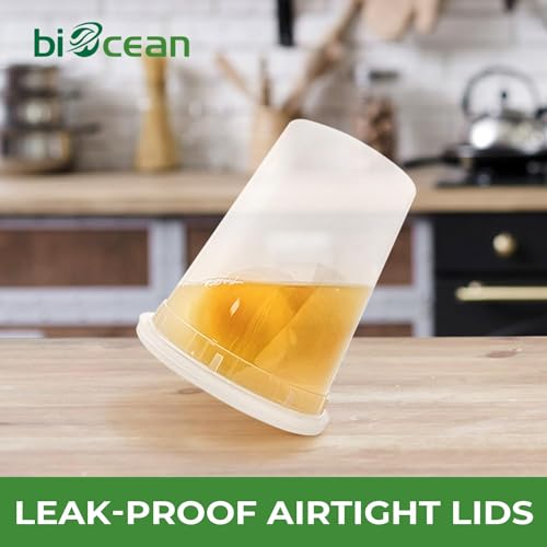 16 Oz Reusable Deli Containers with Lids, BPA-Free Plastic Food Storage, 50 Set Z8788