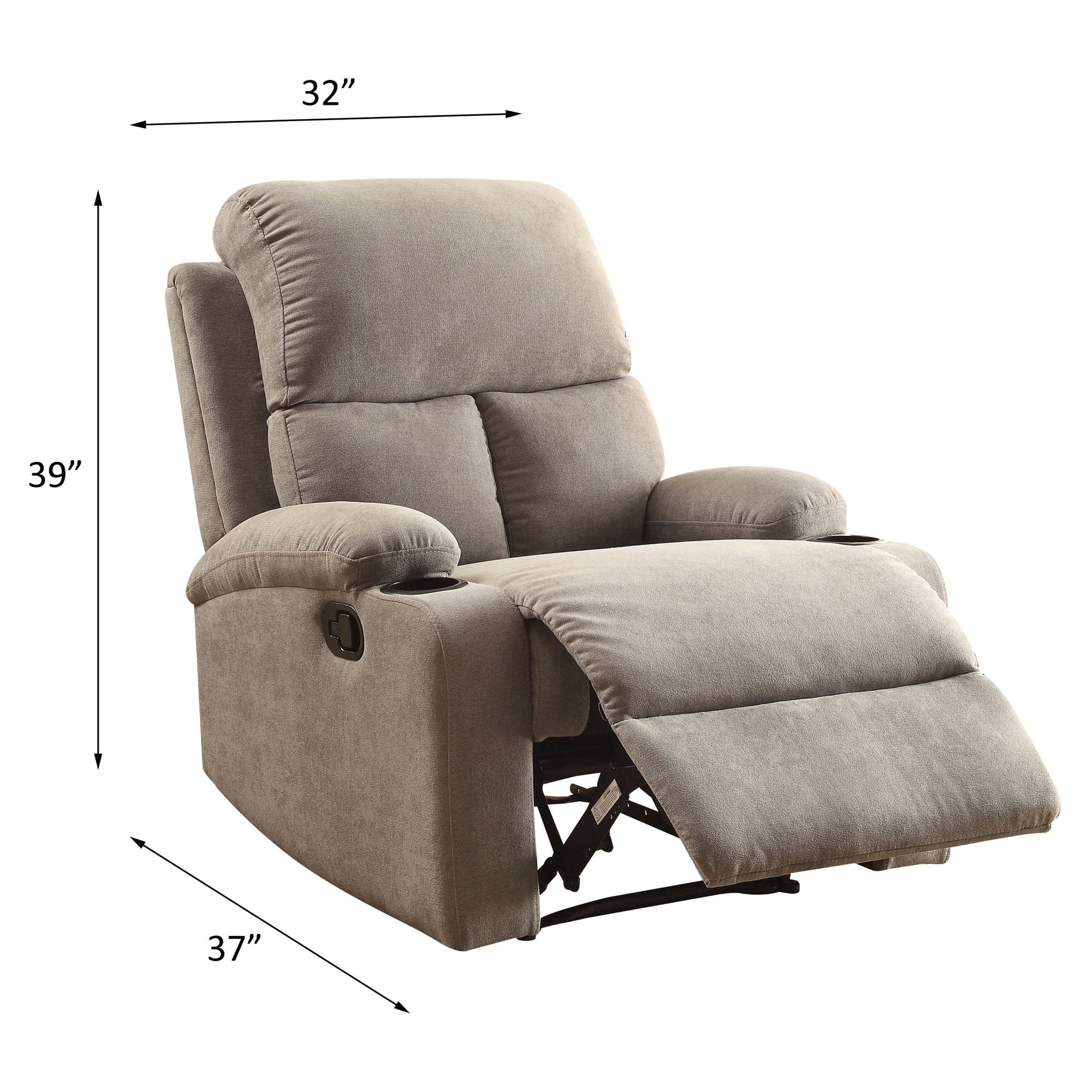 ACME Rosia Upholstery Motion Recliner Gray G9837