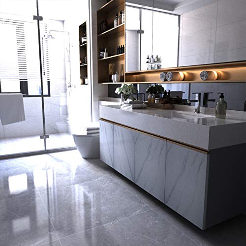 White Marble Granite Peel Stick Wallpaper Waterproof Self-Adhesive Contact Paper J11502