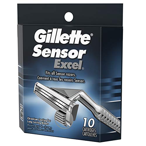 Gillette Sensor Excel Men's Razor Blade Refills, 10 Count V118