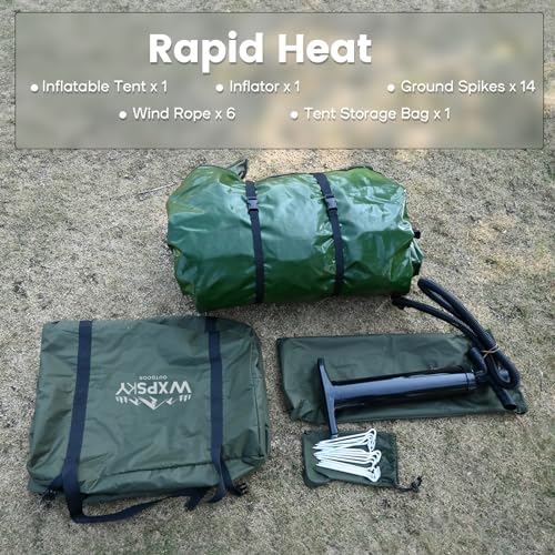 Inflatable Camping Tent for 4-6 Persons, Waterproof Oxford Cabin Tent with Pump N679837