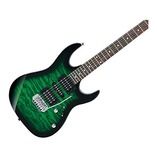 Electric Guitar Right Handed Transparent Green Burst q7