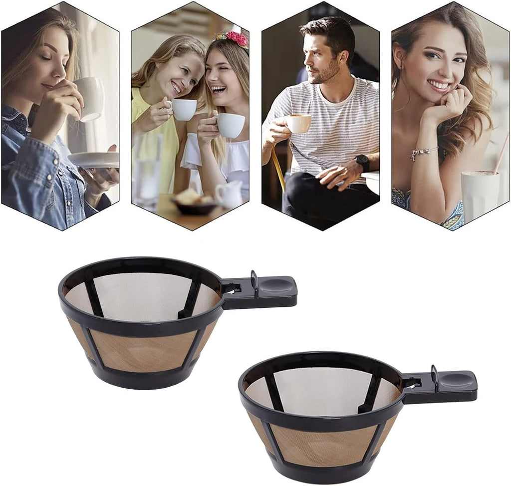 Reusable Gold Coffee Filter Basket for Hamilton Beach 2-Way, Pack of 2 D36703
