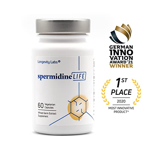 Spermidine Supplement Plant-Based Wheat Germ Extract Zinc 60 Capsules k7