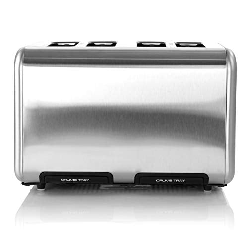 Megachef 4 Slice Toaster Stainless Steel Red G609340