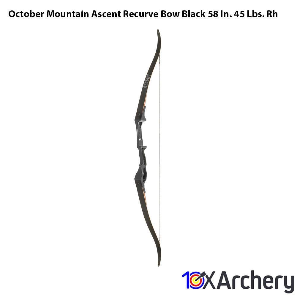 Recurve Bow Black 58in 45lbs RH k7