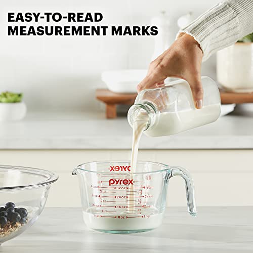 Pyrex 4-Cup Glass Measuring Cup, Microwave and Oven Safe N156598