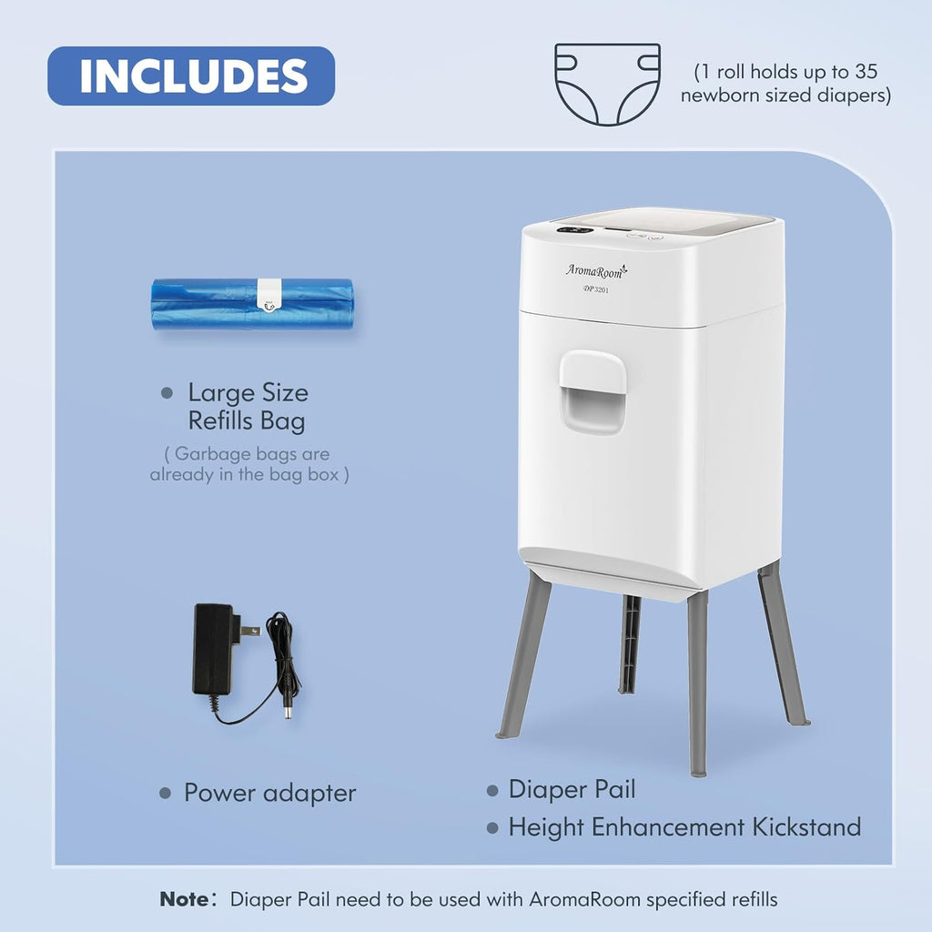 Diaper Pail Odor-Locking Smart Trash Can k7m