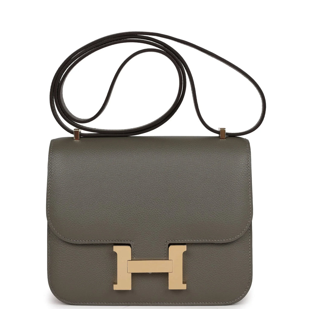 Hermes Constance 1-18 Gris Meyer Verso Evercolor Permabrass Hardware