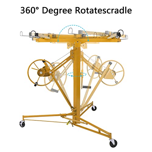 Drywall Lift Panel Hoisting Jack with Rolling Caster Wheels x7k