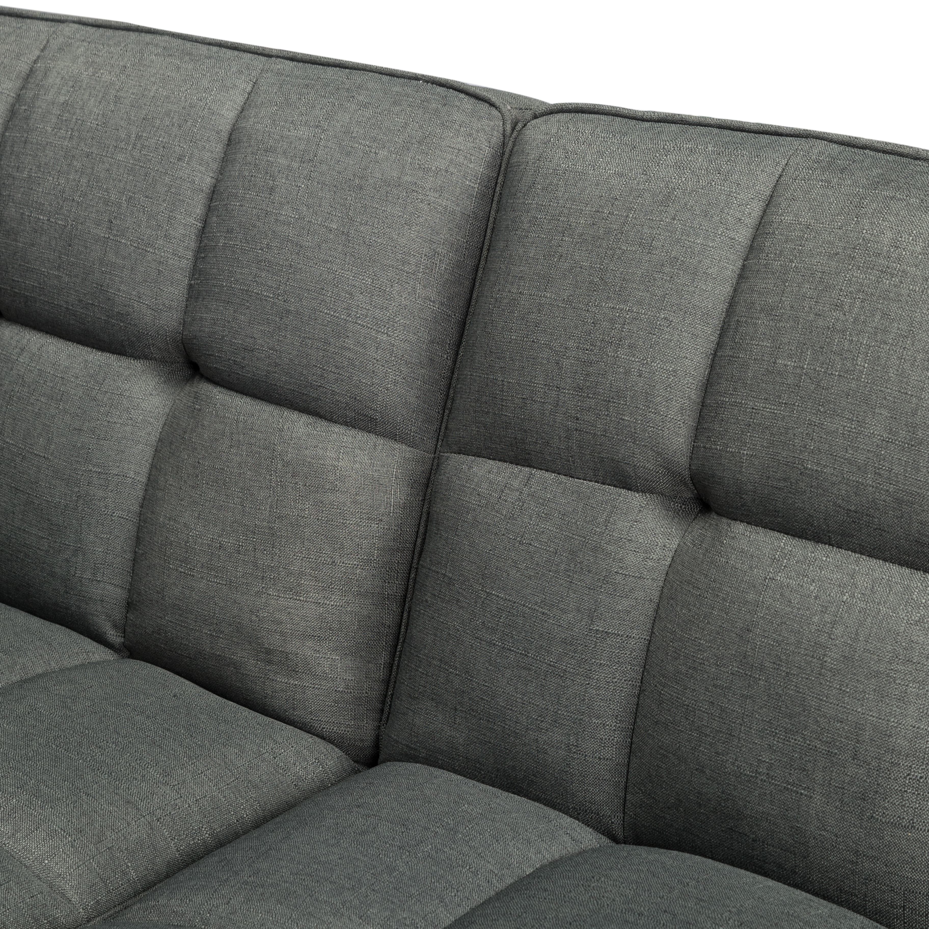BSHTI Futon Sofa Bed with Split Back and Tapered Wood Legs Y256